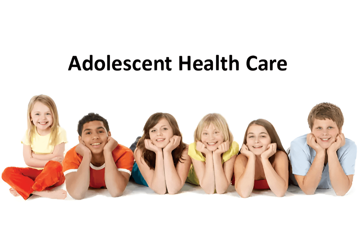 Teenager consulting with pediatrician